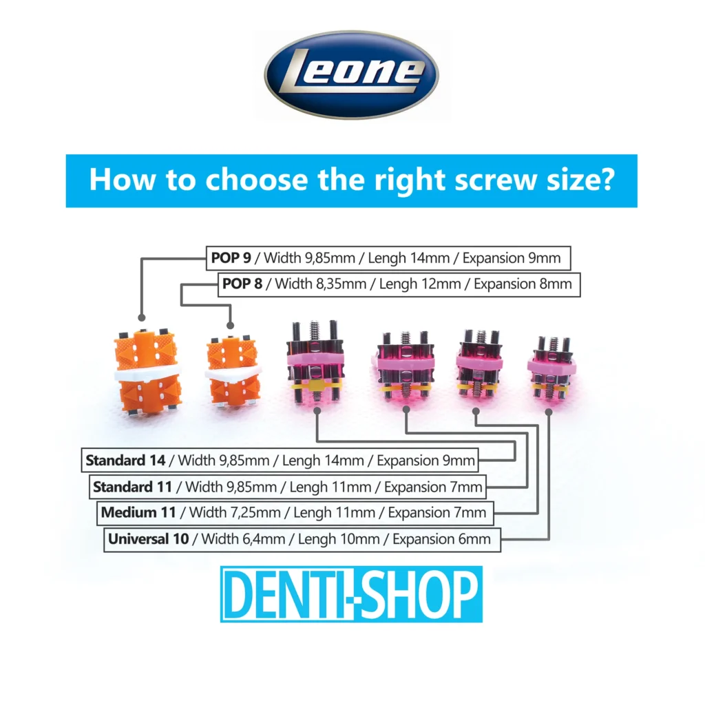 Orthodontic Expansion Screw Size